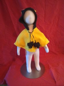 Fleece Clothes yellow and black riding hood